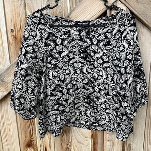 About A Girl blouse mid sleeve size small women K